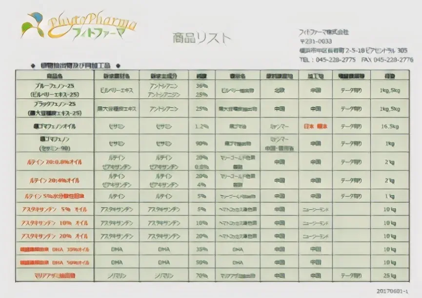 健康食品リスト